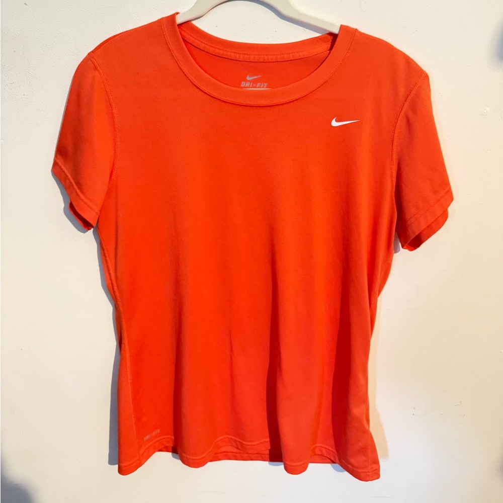 Nike Orange Fitted Short Sleeve Tee